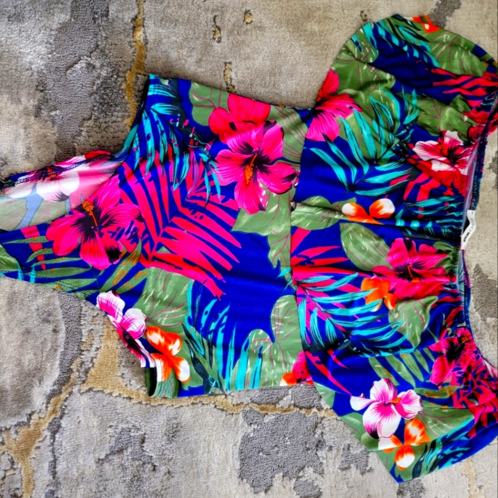 Womans floral bodysuit top